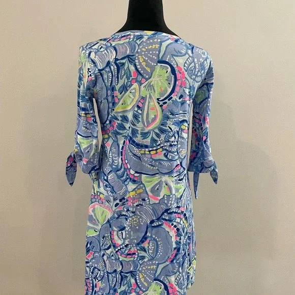 Lilly Pulitzer Women’s Size XS Pinch Pinch Print Preston Dress 100% Pima Cotton - Picture 4 of 7